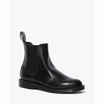 Dr Martens Flora Smooth Kožené - Cierne Chelsea Cizmy Damske, D328SK